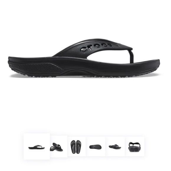 Brand new without tags Crocs Baya II flip-flops, unisex M8/W10 black - Picture 5 of 6